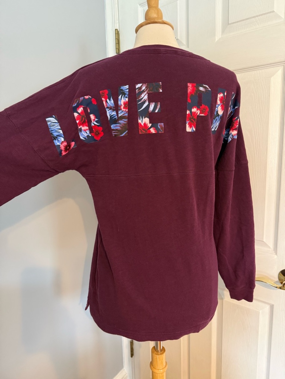 VS Pink Floral campus shirt oversized
